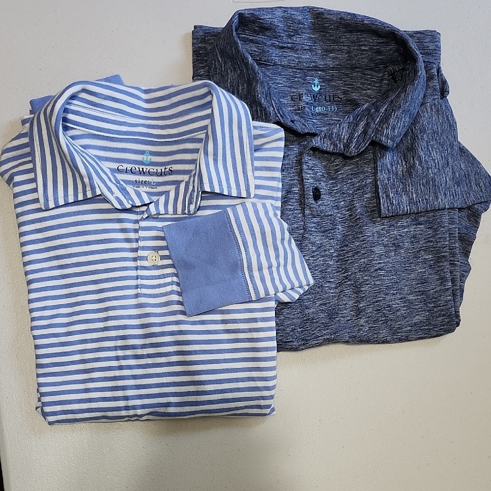 EUC SzL J Crew Youth Long Sleeves Polos.
